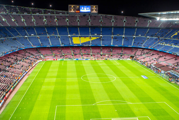 Camp Nou stadium before Champions League