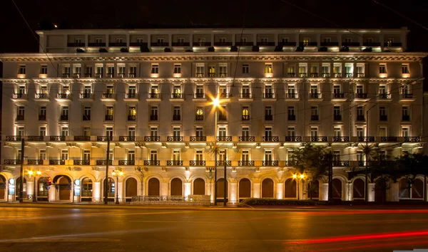Słynny hotel w centrum Aten — Zdjęcie stockowe