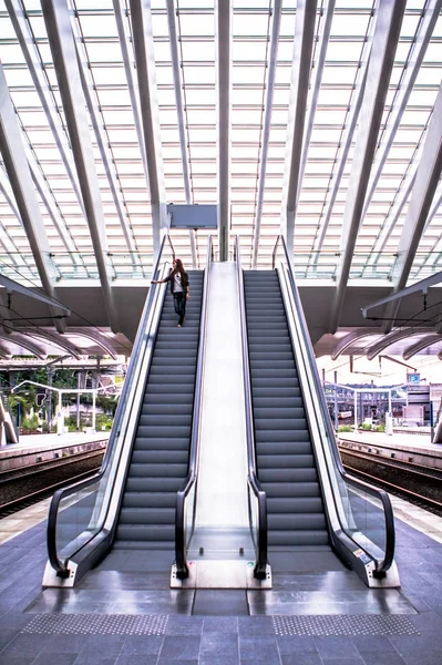 Estação ferroviária em Liege, Bélgica — Fotografia de Stock