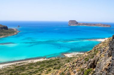 Balos plaj adada Crete, Yunanistan