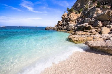 Cala Mariolu, bir plaj 'Golfo di Orosei', Sardunya, İtalya