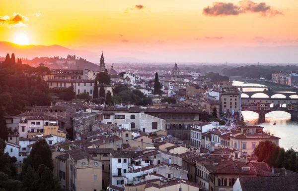 Vista de Florencia al atardecer, Italia — Foto de Stock