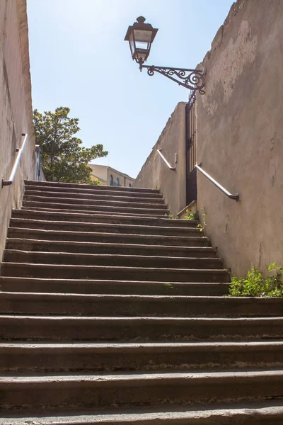 Old stairs in the streets of Alghero — Stock Photo, Image