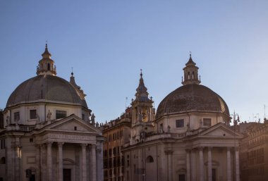 Roma'daki piazza del popolo görünümünü