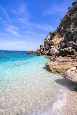 Cala Mariolu, bir plaj 'Golfo di Orosei', Sardunya, İtalya