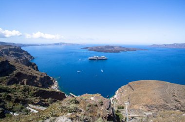 Güzel Deniz Manzaralı, Santorini, Yunanistan