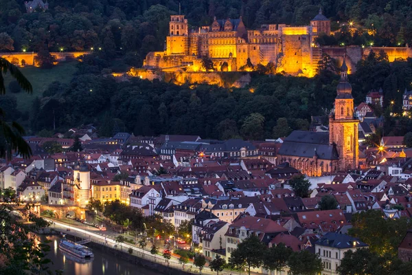 Met het oog op kasteel, Heidelberg, Duitsland — Stockfoto