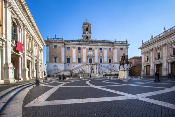 Campidoglio, pahorek, v Římě — Stock fotografie