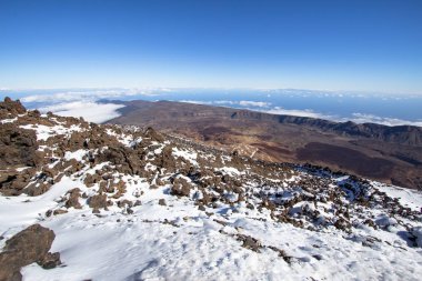 Volkan Teide Panorama görünümünden Tenerife, İspanya