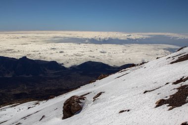 Volkan Teide Panorama görünümünden Tenerife, İspanya