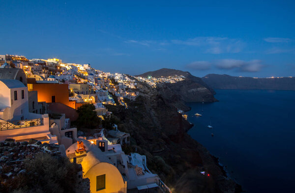 Twilight on Santorini, Greece