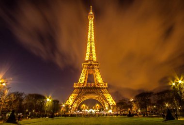 Eyfel Kulesi, gece Paris, Fransa
