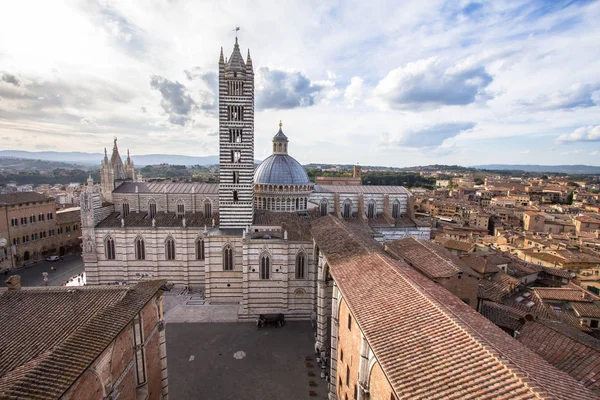 Campanile e Cupola del Duomo di Siena, Toscana — Foto Stock