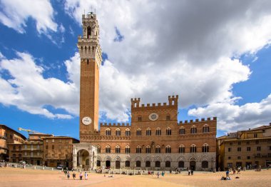 Palazzo Pubblico ile Piazza del Campo, Siena, İtalya