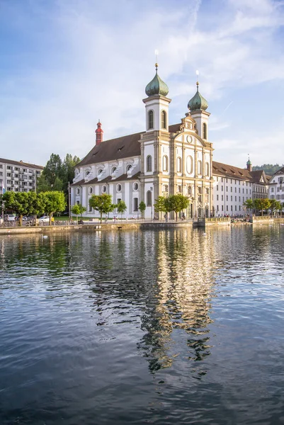 耶稣会教堂，瑞士卢塞恩 — 图库照片