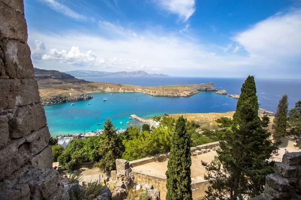 Lindos bay, Rhodos, Yunanistan