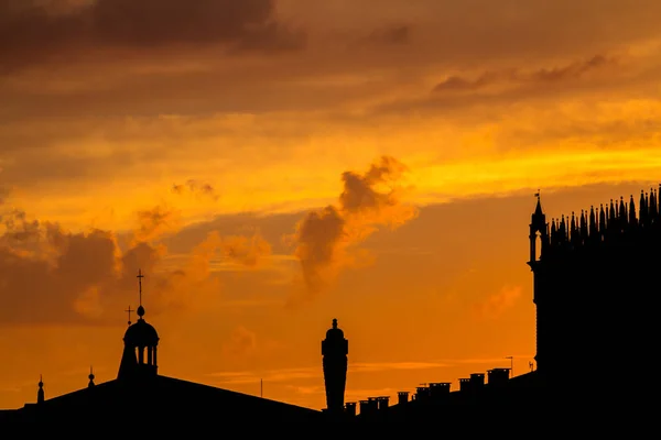 Silhueta do Palácio do Doge, Veneza — Fotografia de Stock