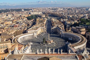 Piazza San Pietro in Vatikan Panorama görünümünü