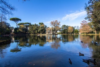 Roma İtalya. Tapınak Asklepios Villa Borghese Gardens