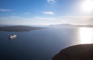 Güzel Deniz Manzaralı, Santorini, Yunanistan