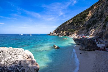 Cala Mariolu, bir plaj 'Golfo di Orosei', Sardunya, İtalya.