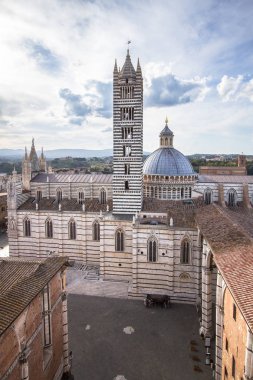 Çan kulesi ve Dome Katedrali Siena, Toskana, İtalya