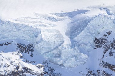 Karla kaplı buzul in bir dağlar, Saas-Fee İsviçre