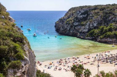 Cala en porter beach, menorca, İspanya