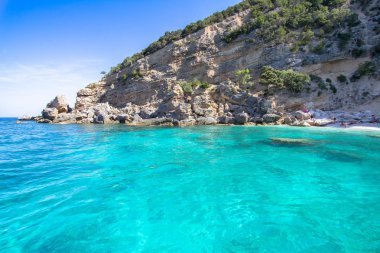 Cala Mariolu, bir plaj 'Golfo di Orosei', Sardunya, İtalya