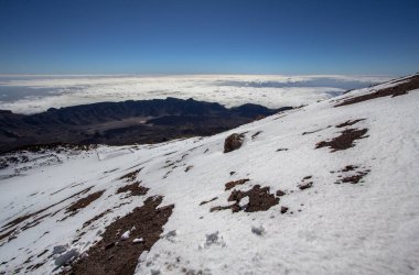 Volkan Teide Panorama görünümünden Tenerife, İspanya