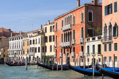 Saraylar boyunca Grand Canal, Venice, İtalya