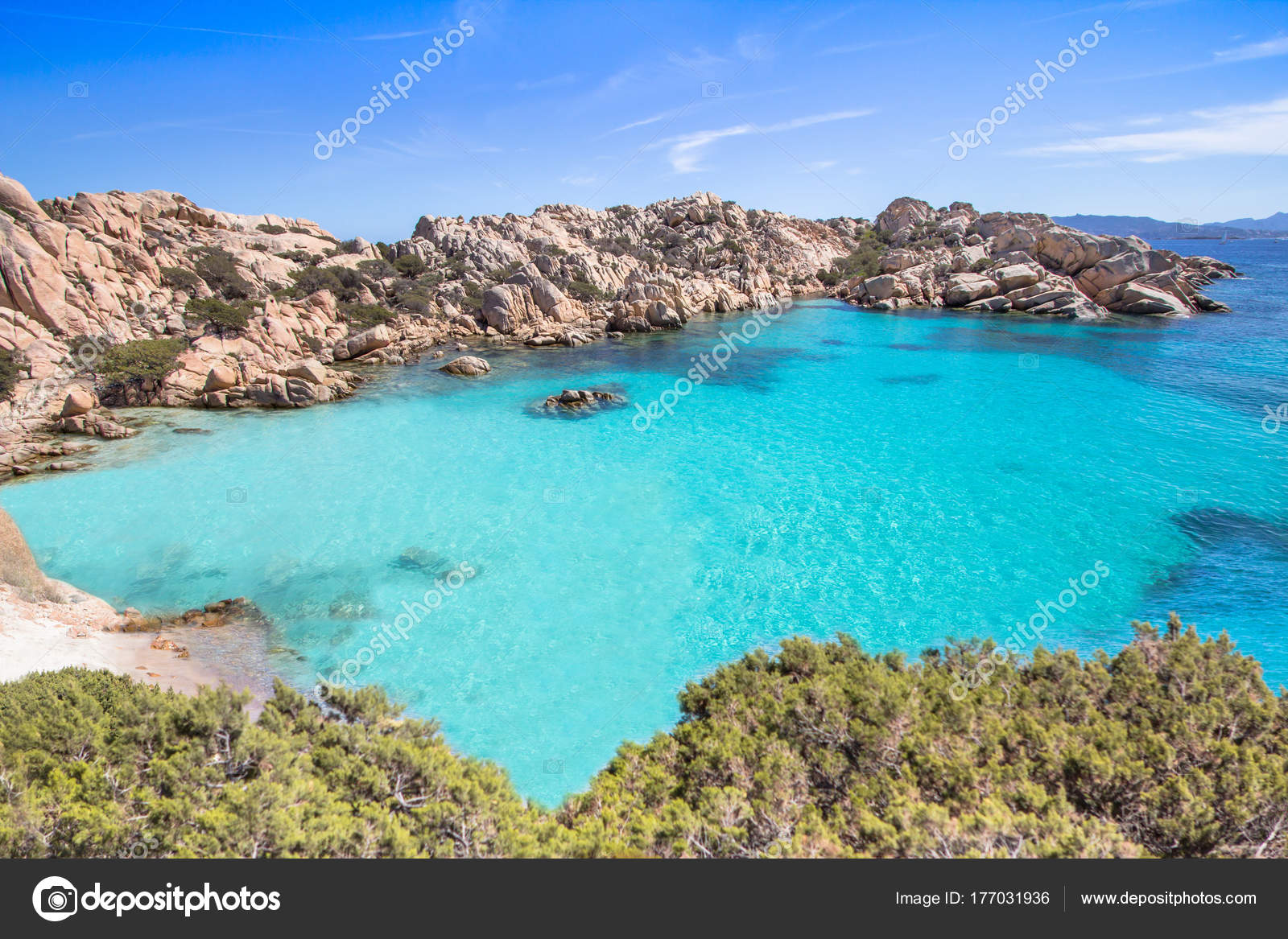 Spiaggia di Cala Coticcio, Sardegna, Italien - Stockfotografie