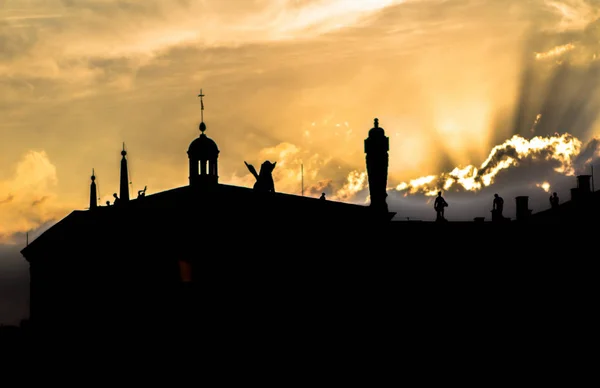 Silhouet van Dogenpaleis, Venetië — Stockfoto