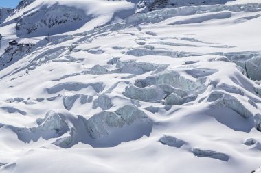 Karla kaplı buzul in bir dağlar, Saas-Fee İsviçre