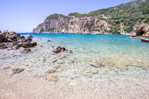 Ampelaki bay, Paleokastritsa, Corfù, Grecia — Foto Stock