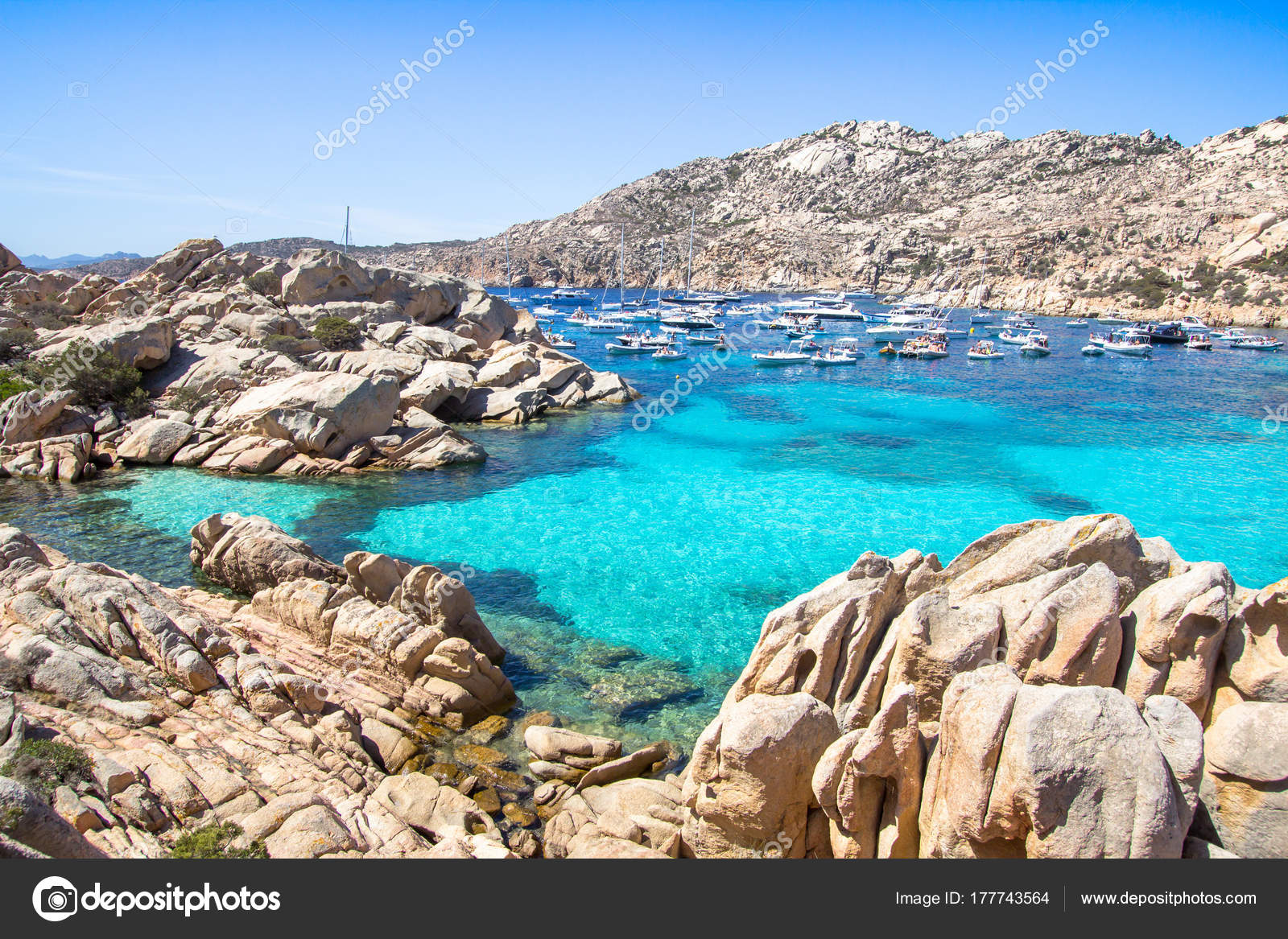 Spiaggia di Cala Coticcio, Sardaigne, Italie image libre de droit par