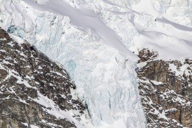 Karla kaplı buzul in bir dağlar, Saas-Fee İsviçre