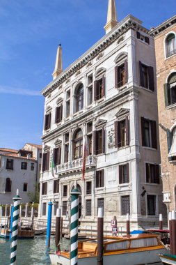 Saraylar boyunca Grand Canal, Venice, İtalya