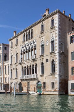 Saraylar boyunca Grand Canal, Venice, İtalya
