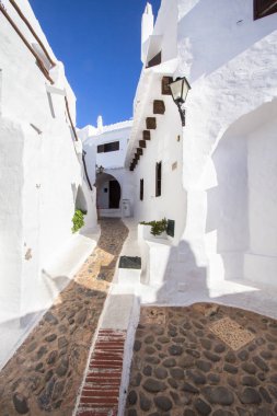 Balık tutma Binibeca Köyü, Menorca, İspanya