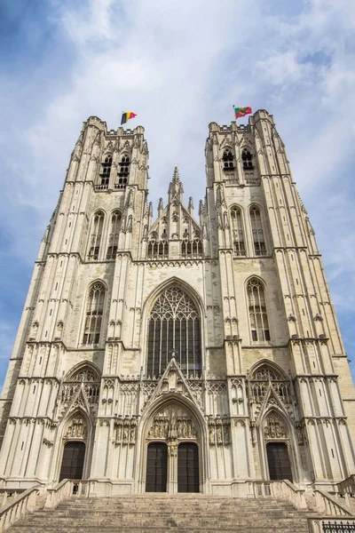 Catedral de San Miguel y Santa Gúdula en Brussel, Bélgica —  Fotos de Stock