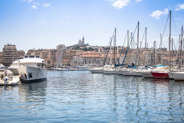 Gamla hamnen i Marseille, Frankrike — Stockfoto