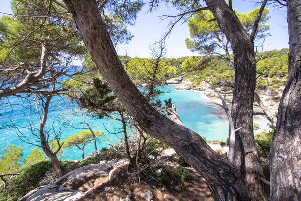 Seascape near Cala Mitjana, Menorca, Espanha — Fotografia de Stock