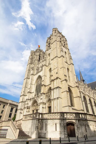 St. Michael-katedralen og St. Gudula i Brussel, Belgia – stockfoto