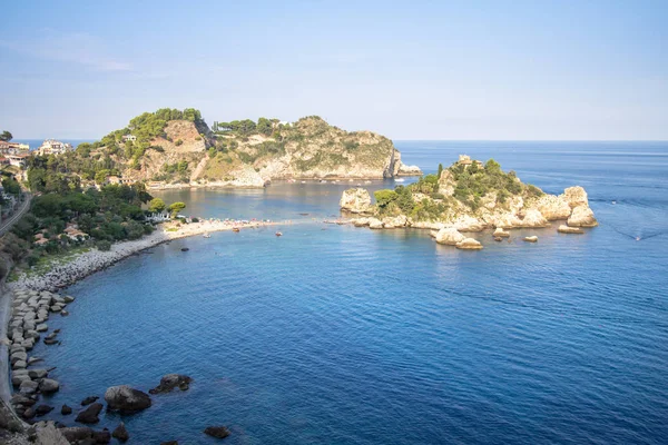 Insel isola bella bei taormina, sizilien insel, italien — Stockfoto