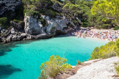 Macarelleta beach, Menorca, İspanya