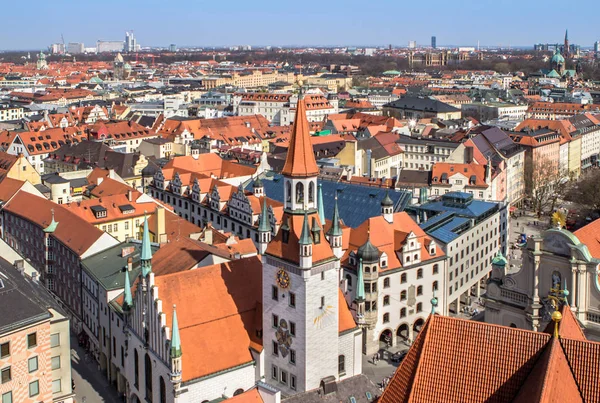 Panorama udsigt over Munich, Tyskland - Stock-foto