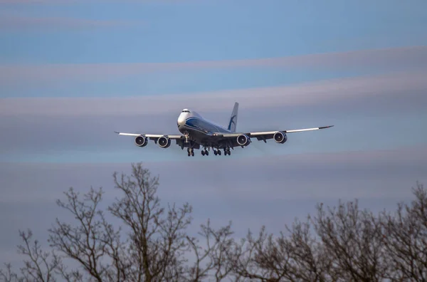 Airplane ist landing — 图库照片