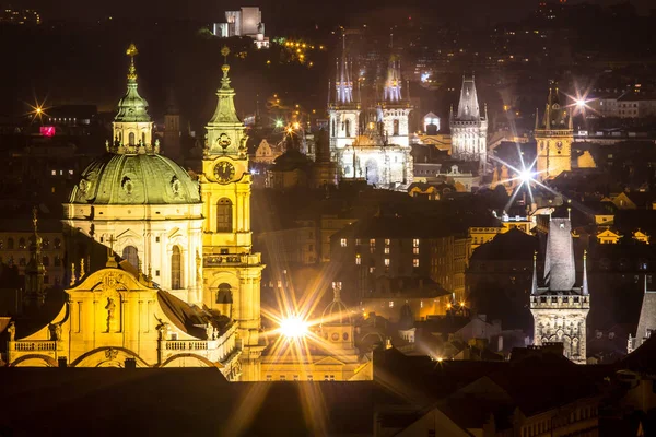 Night scenery of Prague, Czech Republic — Stock fotografie