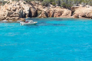 Cala Santa Maria Maddalena adalar Sardunya Adası, İtalya